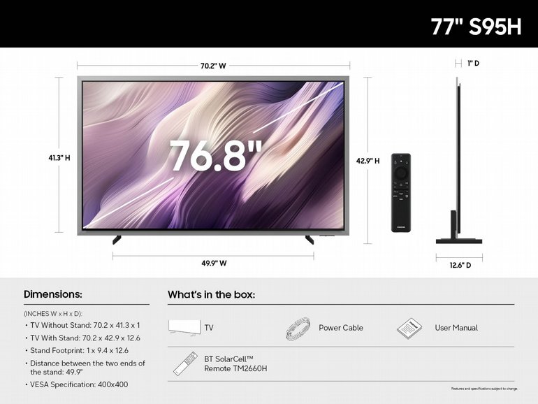 �������� OLED 4K "77 ����� ���� S95H ���� SAMSUNG | ������