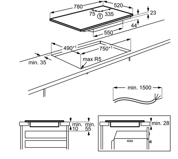 ������ ��������� 80 �"� EIV83440CW ���� ELECTROLUX | ����������