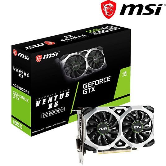 ����� ���  - MSI - Nvidia GeForce - GTX 1650 D6 VENTUS XS OC - 4GB