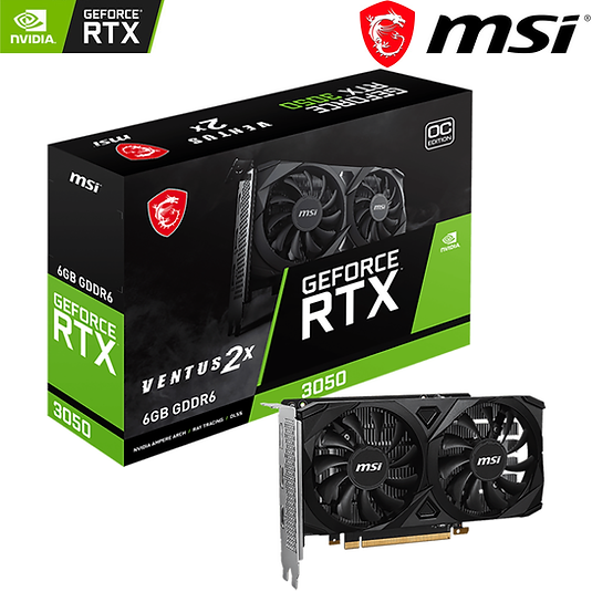 ����� ��� MSI - Nvidia GeForce RTX� 3050 VENTUS 2X E 6G OC - 6Gb GDDR6