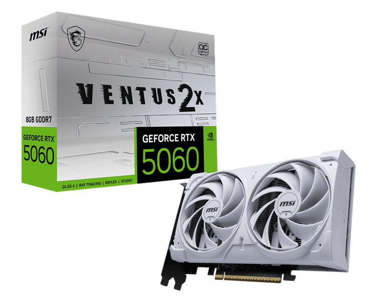����� ��� MSI- Nvidia GeForce - RTX� 5060 Ventus 2X OC 8G WHITE