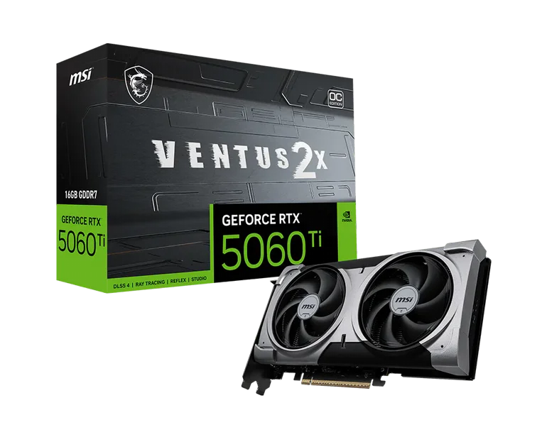  ����� ��� MSI- Nvidia GeForce - RTX� 5060 Ti Ventus 2X OC PLUS 16G