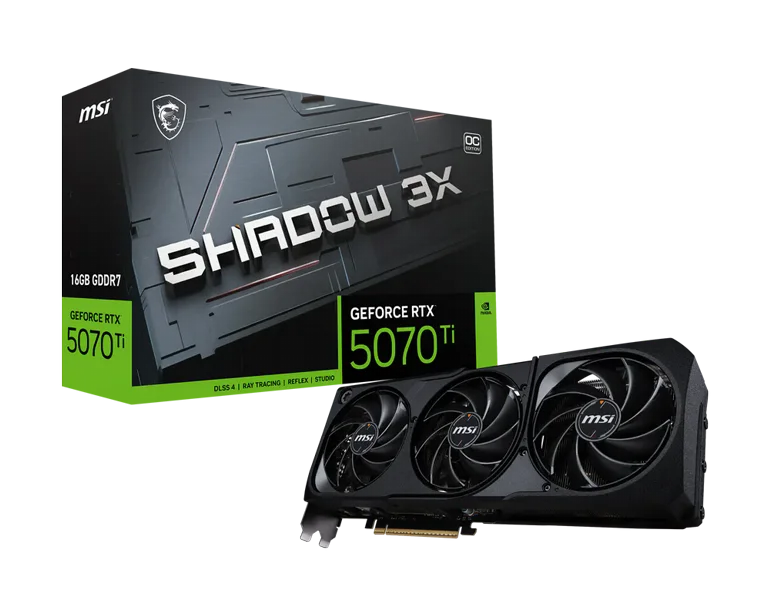 ����� ��� MSI- Nvidia GeForce - RTX� 5070 Ti SHADOW 3X OC 16G