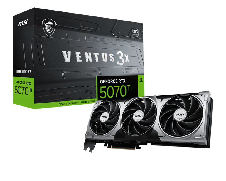 ����� ��� MSI- Nvidia GeForce - RTX� 5070 Ti Ventus 3X OC 16G