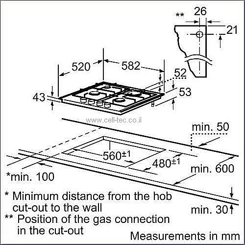 ������ �� 4 ����� BOSCH PCP616B80Y