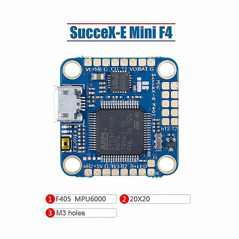בקר טיסה - SucceX-E Mini F4 2-6S Flight Controller