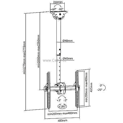 ����� ���� ����� ��������� Brateck Lumi PLB-CE944-01L