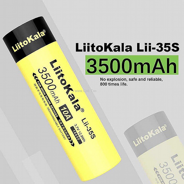 ����� ����� - LiitoKala Lii-35S 18650 Battery 3.7V Li-ion 3500mAh