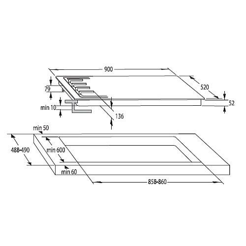 ������ �� 90 �"� �� ���� ��� ������ ����� ��� GCW951B ���� - GORENJE | �������