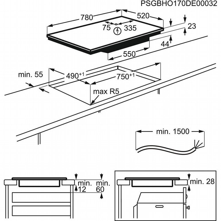 ������ ��������� 4 ����� ���������� Electrolux ��� EIV83443BW    