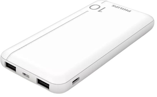 ����� ����� Philips 10000mAh 2xUSB-A Portable Backup PowerBank - ��� ���