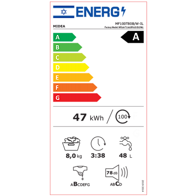 ����� ����� ��� ����� 8 �"� MF100T80B/W-IL ���� Midea | �����