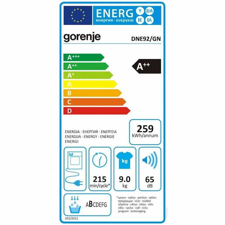 ����� ����� ����� ��� 9 �� ������� ��� Gorenje DNE92/GN