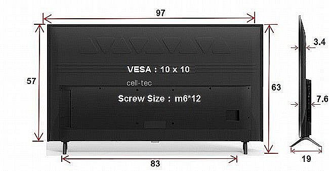������� 43" 4K LED UHD TCL L43P65US SMART TV