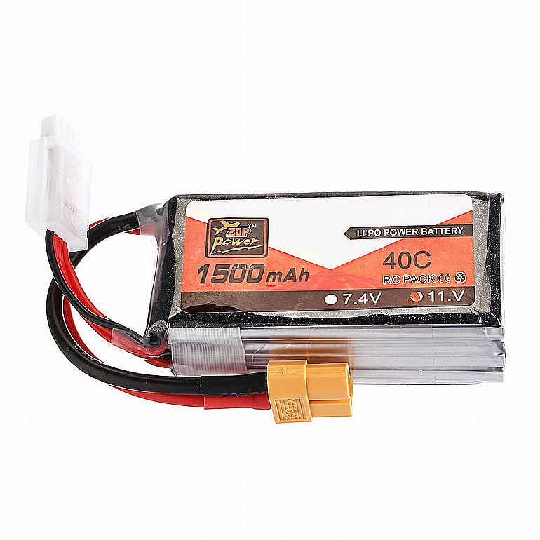 ����� - ZOP Power 11.1V 1500mAh 40C 3S Lipo Battery XT60 Plug