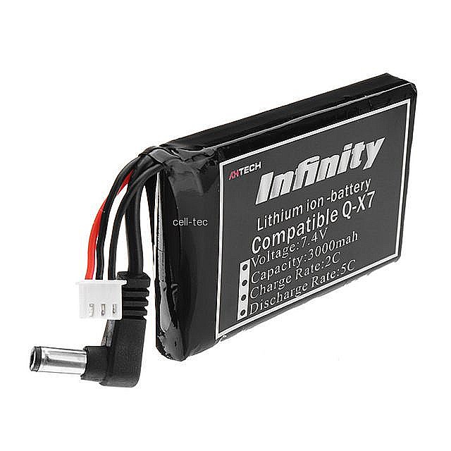 ����� ����/������� - AHTECH Infinity 7.4V 3000mAh 2S 2C-5C Lipo Battery for Frsky Q X7 Transmitter 