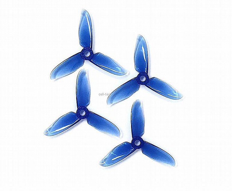 �� 4 ������ ��������� - 3inch triblade Cyclone DALprop T3056 (2x CW, 2x CCW - Clear Blue)