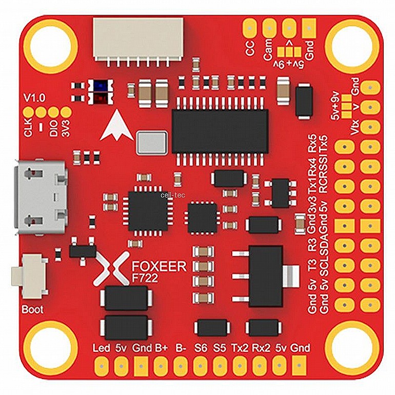 ��� ���� - Foxeer F722 Dual Flight Controller STM32F722RGT6 MPU6000 and ICM20602 OSD for RC FPV Racing Drone 