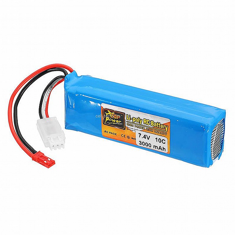 ����� - ZOP Power 7.4V 3000mah 10C Lipo Battery For Frsky Taranis X9D Plus Transmitter  