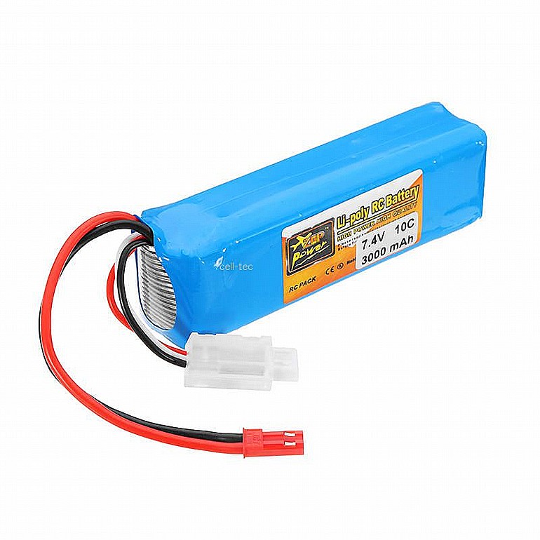 ����� - ZOP Power 7.4V 3000mah 10C Lipo Battery For Frsky Taranis X9D Plus Transmitter  