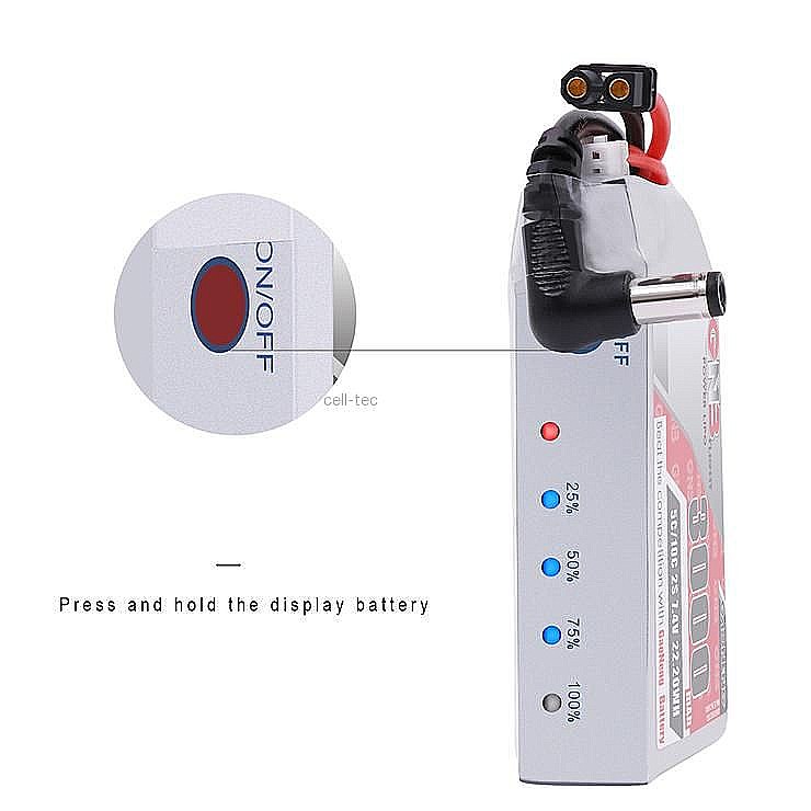 ����� ����� / ��� - GNB 3000mAh 7.4V Lipo Battery for FPV Goggles