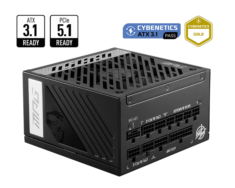 ��� �� ����� ����  MSI MPG A1000G PCIE5 80+ GOLD 4719072972196