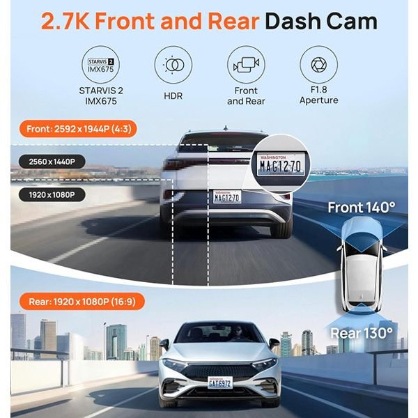 ����� ���� 70mai Dash Cam A510+�Rear Cam Set A510-1 Full HD