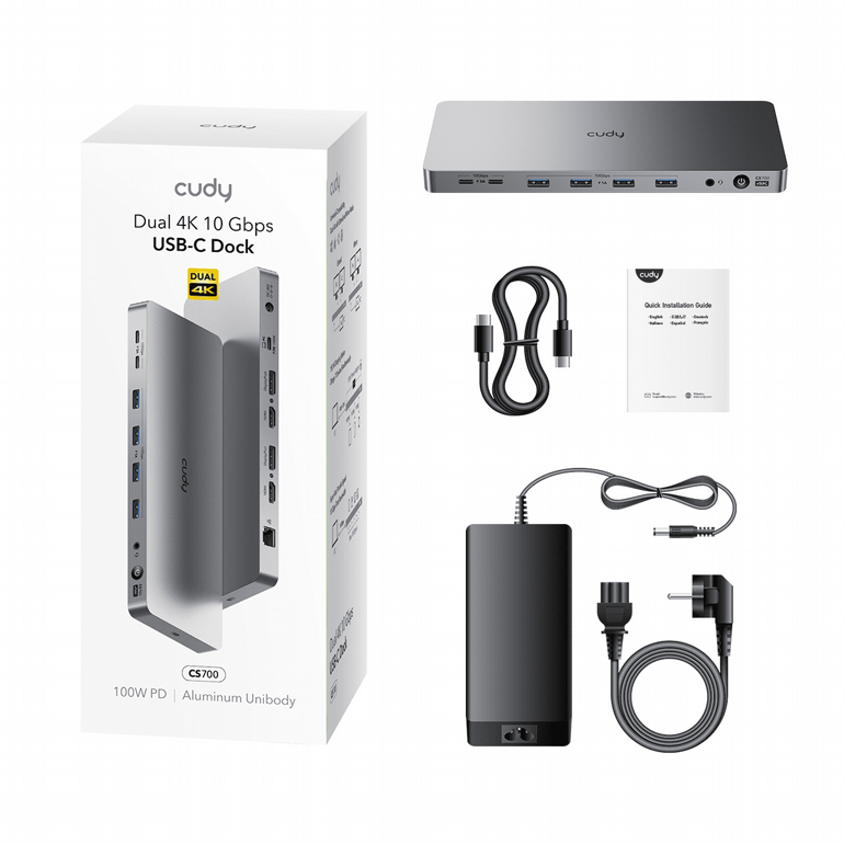 ���� ����� Cudy CS700 13-in-1 USB-C Dual 4K Docking Station