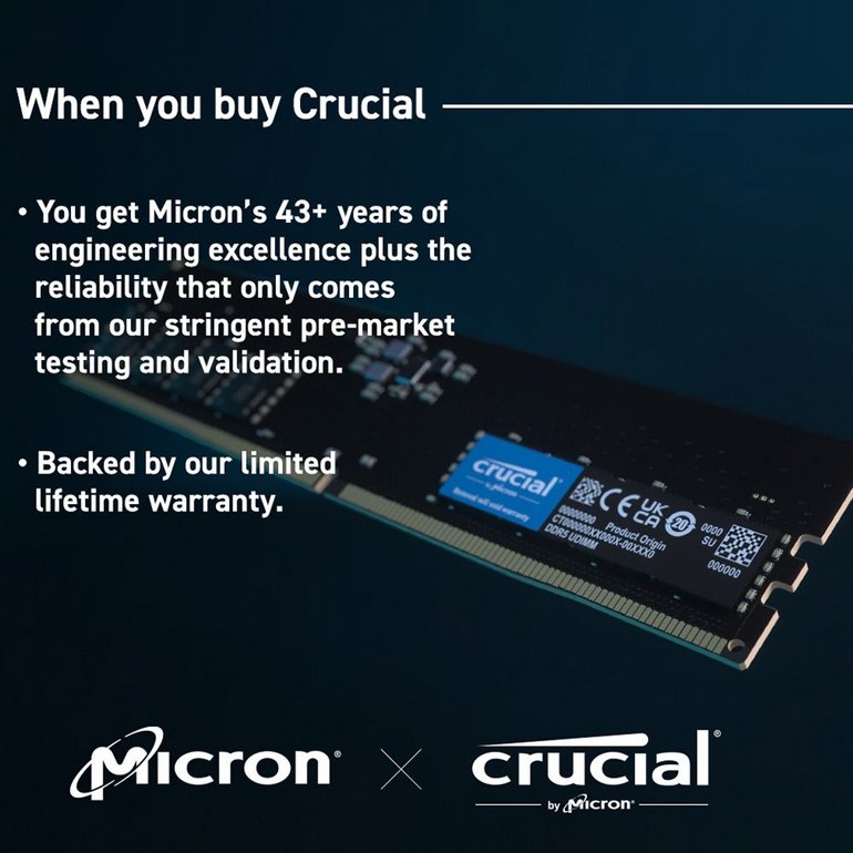 ����� ����� ���� Crucial - DIMM - 16GB - DDR5 4800 MHz CL40