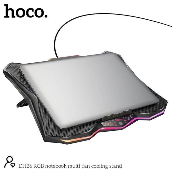 ���� ����� ����� ���� HOCO DH26 Pro RGB Multi-Fan Cooling Stand