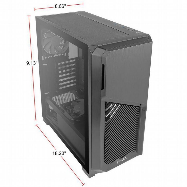 ���� ���� Antec - Dark Phantom - DP502 FLUX- Transparent Glass Side Panel