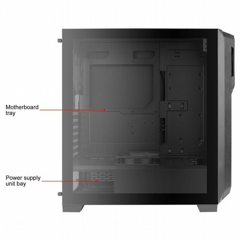 ���� ���� Antec - Dark Phantom - DP502 FLUX- Transparent Glass Side Panel