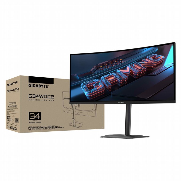 ��� ���� ������� ���� Gigabyte - G34WQC2 - 34" WQHD 200Hz 1ms 