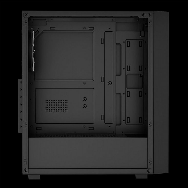���� ���� GAMEDIAS - AURA GC2 ELITE V2 - Transparent Glass Side Panel - Black