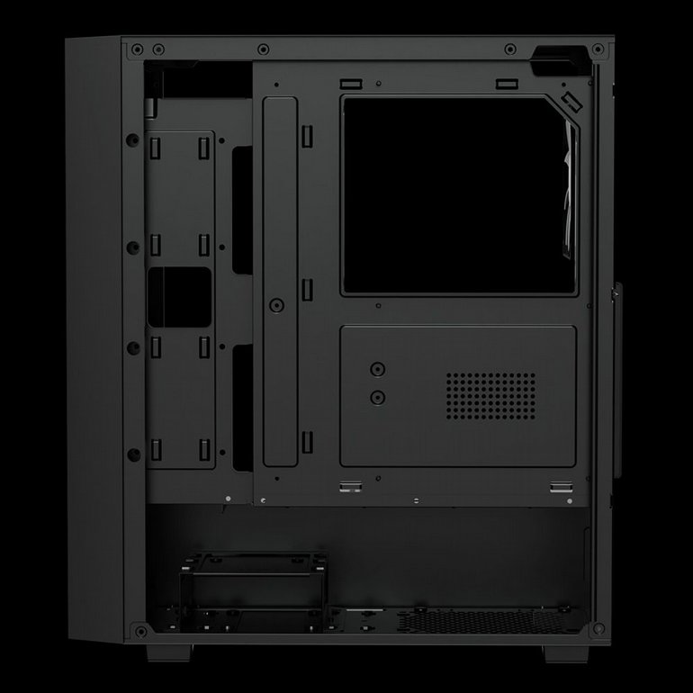 ���� ���� GAMEDIAS - AURA GC2 ELITE V2 - Transparent Glass Side Panel - Black