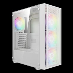 ���� ���� GAMEDIAS - AURA GC2 ELITE WH V2 - Transparent Glass Side Panel - Black