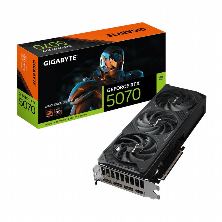 ����� ��� Gigabyte GeForce RTX 5070 12GB WINDFORCE OC SFF GV-N5070WF3OC-12GD