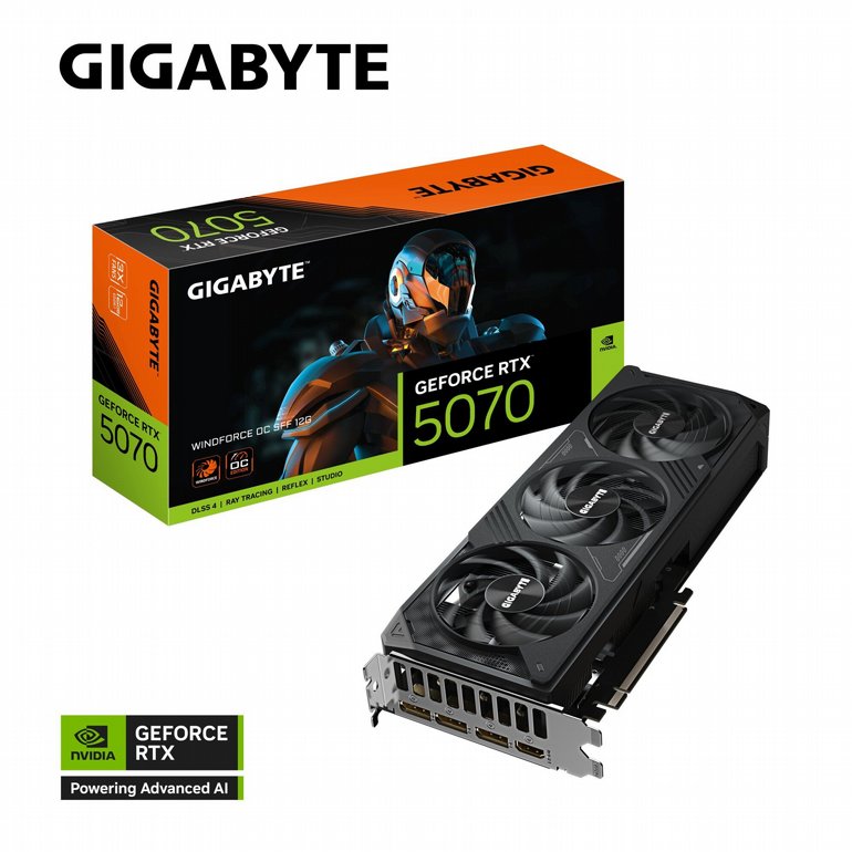 ����� ��� Gigabyte GeForce RTX 5070 12GB WINDFORCE OC SFF GV-N5070WF3OC-12GD