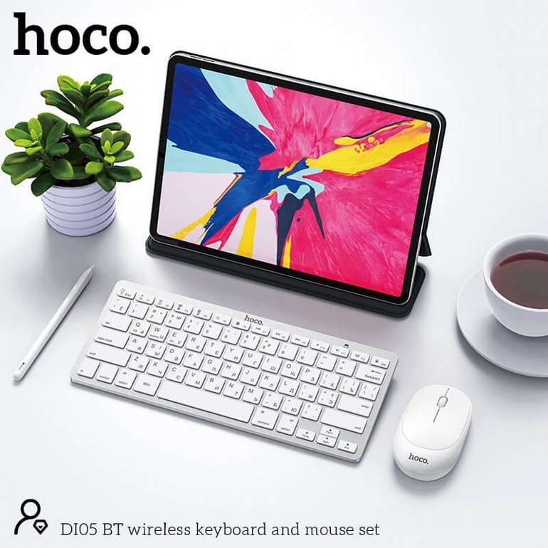 ��� ����� ����� ������ HOCO - DI05 BT Keyboard and mouse set ������/�����