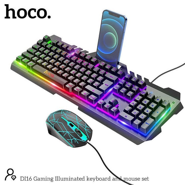 ��� ����� ����� ������� HOCO - DI16 Gaming Illuminated Keyboard and mouse set