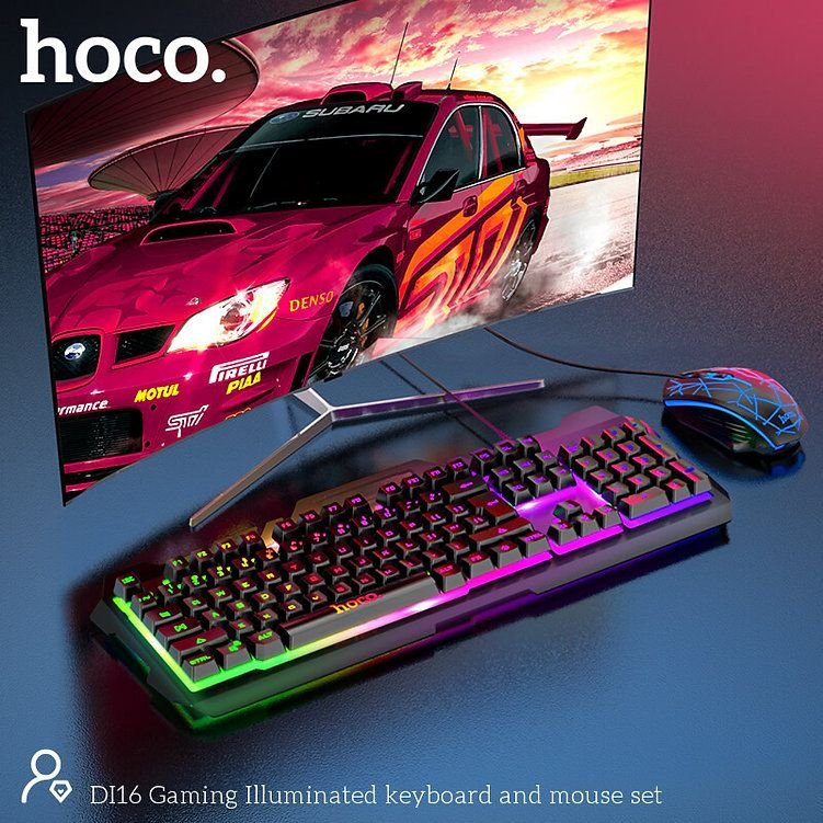 ��� ����� ����� ������� HOCO - DI16 Gaming Illuminated Keyboard and mouse set