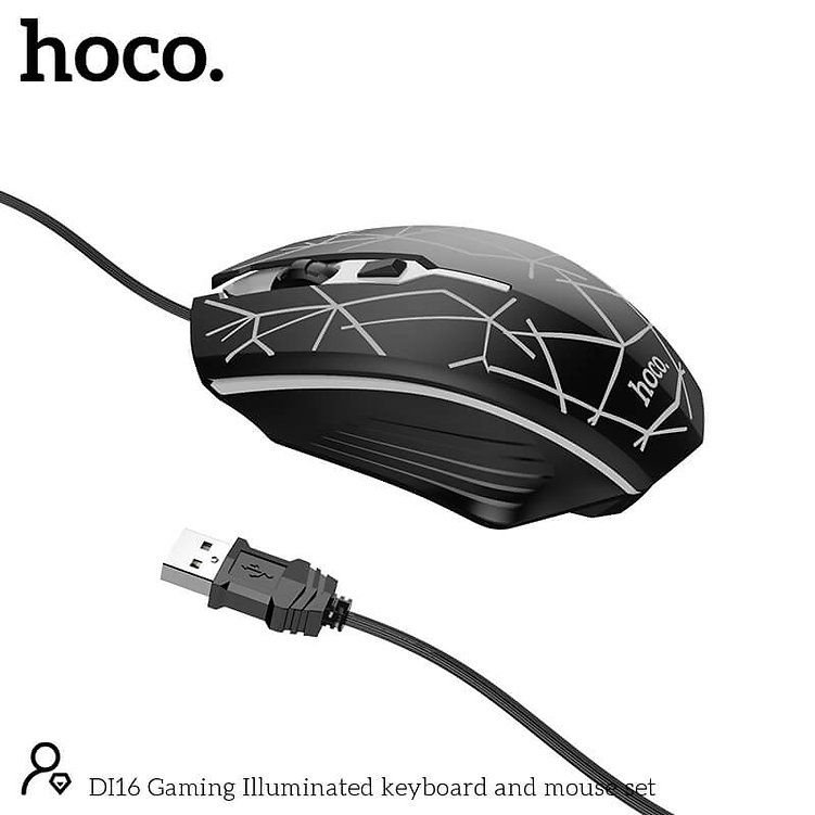 ��� ����� ����� ������� HOCO - DI16 Gaming Illuminated Keyboard and mouse set