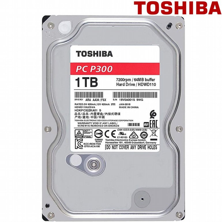 ���� ���� Toshiba - 1TB - P300 - 3.5" 7200RPM SATA HDD