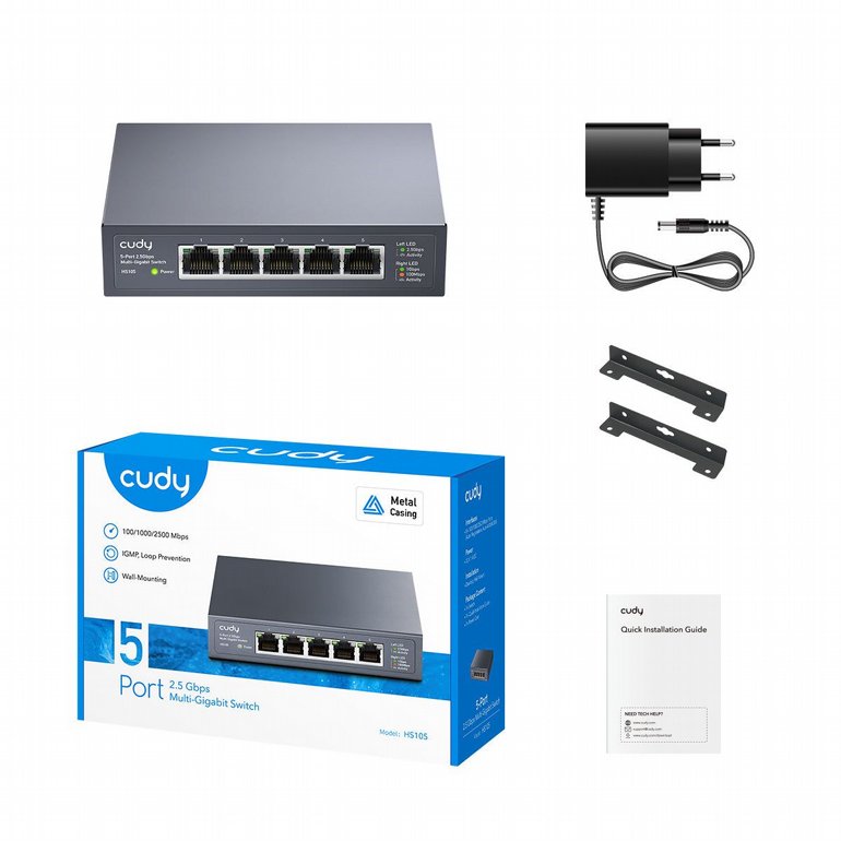 ��� ���� Cudy HS105 5-Port 2.5G Multi-Gigabit Switch.