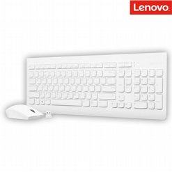 �� ������ ����� �����  Lenovo - 510 Wireless Combo Keyboard and Mouse - White  (EN/HEB)