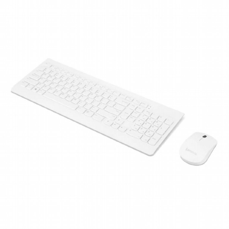 �� ������ ����� �����  Lenovo - 510 Wireless Combo Keyboard and Mouse - White  (EN/HEB)