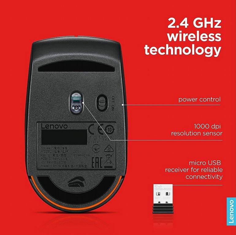 ���� ������  Lenovo - 300 - Wireless Compact Mouse ����