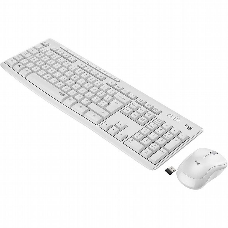 �� ������ ����� �����  Logitech - Silent Wireless Combo - MK295  White  (EN/HEB)
