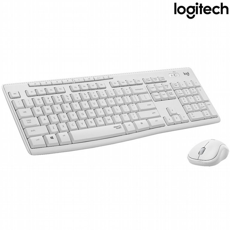 �� ������ ����� �����  Logitech - Silent Wireless Combo - MK295  White  (EN/HEB)