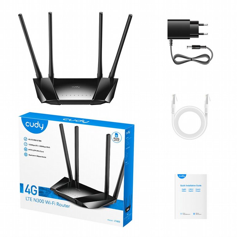 ��� ������ ������� Cudy - Wireless 4G LTE Router - LT400 - 300Mbps